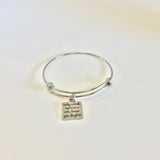 Today A Bride Tomorrow A Wife Forever Your Daughter Stacking Expanding Bangle Charm Bracelet, Wedding Day Gift For Mom, Mother Of The Bride