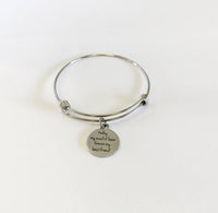 Today My Maid Of Honor Forever My Best Friend Stacking Expanding Bangle Charm Bracelet, Maid Of Honor Wedding Gift, Wedding Jewelry for BFF