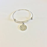 Today My Maid Of Honor Forever My Best Friend Stacking Expanding Bangle Charm Bracelet, Maid Of Honor Wedding Gift, Wedding Jewelry for BFF