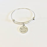 Today My Maid Of Honor Forever My Best Friend Stacking Expanding Bangle Charm Bracelet, Maid Of Honor Wedding Gift, Wedding Jewelry for BFF