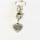Sisters By Marriage Friends By Choice Keychain Gift, Sister In Law Valentine's Day Gift, Wedding Gift For Sister In Law, Sisters and Friends