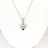 I Love My Lineman Silver Necklace, Lineman Wife Jewelry Gift, Lineman Girlfriend, Thankful for Linemen, Supporting Linemen, Wife of Lineman