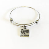 Thank You For Standing By My Side Today And Always Stacking Expanding Bangle Charm Bracelet, Wedding Party Gifts, Bridesmaids Gifts For Her