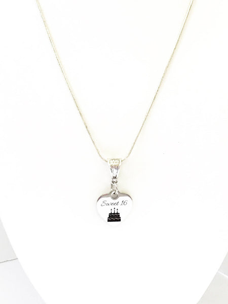 Sweet 16 Silver Necklace, Sixteenth Birthday Gift, Sweet 16 Jewelry, Sweet 16 Necklace, Sweet 16 Jewelry Gift For Her, Daughter Jewelry