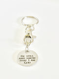 Be Still And Know That I Am God Keychain Gift, Psalm 46:10 Scripture Gift, Bible Verse Gift, Convertible Jewelry Gift, Sunday School Gift