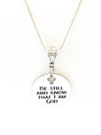 Be Still And Know That I Am God Silver Necklace, Psalm 46:10 Scripture Necklace, Scripture Jewelry, Bible Verse Jewelry Gift, Baptism Gift