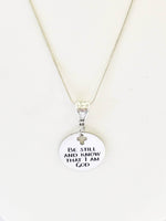 Be Still And Know That I Am God Silver Necklace, Psalm 46:10 Scripture Necklace, Scripture Jewelry, Bible Verse Jewelry Gift, Baptism Gift