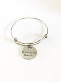 The Lord Is My Rock Expanding Bangle Charm Bracelet, Stacking Bangle, Psalm 18:2 Jewelry Gift for Her, Stackable Bracelet, Christian Jewelry