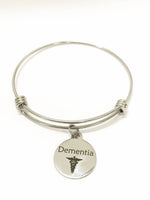 Dementia ID Bracelet, Dementia Charm Bracelet, Dementia Awareness Bracelet, Medical Bracelet, Medical ID Jewelry, Medical ID Bracelet