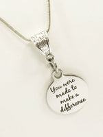 Encouragement Jewelry Gift, You Were Made To Make A Difference Necklace, Encouragement Necklace, Motivational Jewelry, Ecouragement Gift