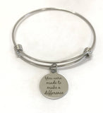 Encouragement Gift Bracelet, You Were Made To Make A Difference Bracelet, Encouragement Jewelry Gift, Encouragement Gift For Daughter