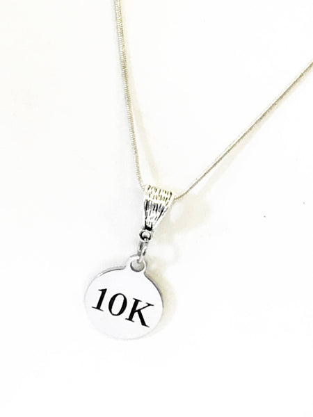 Marathon Runner Jewelry, 10K Necklace, Runner Gifts, Running Jewelry Gift For Her, 10K Jewelry, Running Gifts, Marathon Gifts, 10K Race Gift