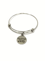 Motivational Jewelry Gifts, Grow Through What You Go Through Stacking Bangle, Encouragement Gifts, Sympathy Gifts, Motivational Gift For Her