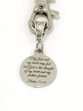 Christian Keychain Gifts, My Flesh and My Heart May Fail Keychain, Psalms 73:26 Keychain, Scripture Gifts, Bible Verse Gifts, Christian Gift