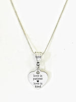 Scripture Necklace Gift, Love Is Patient Love Is Kind Necklace, 1 Cor 13 Necklace, 1 Cor 13 Jewelry, Wedding Jewelry Gift For Her