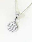 Scripture Necklace Gift, Psalms Necklace, Bible Verse Jewelry, God Is My Strength Necklace, Scripture Jewelry Gift For Her, Sympathy Gift