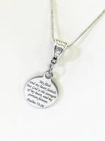 Scripture Necklace Gift, Psalms Necklace, Bible Verse Jewelry, God Is My Strength Necklace, Scripture Jewelry Gift For Her, Sympathy Gift