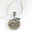 Christian Jewelry, Under His Wings You Will Find Refuge Necklace, Psalm 91:4 Jewelry, Christian Gift, Christian Sympathy Jewelry