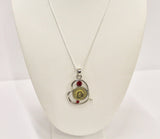 Shotgun Shell Jewelry, Red Stone Silver Heart Shotgun Shell Necklace, Shooting Sports Gift For Her, Girlfriend Gift, Southwestern Style Gift