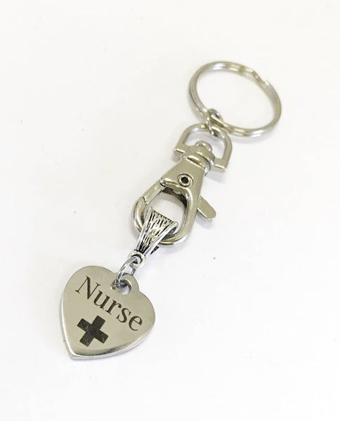 Nurse Gifts, Nurse Keychain, Nurse Keyfob, Nurse Keyring, Nurse Jewelry, Wife Nurse Gift, Daughter Nurse, Favorite Nurse Gift, Nursing Staff