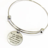 Scripture Jewelry Gifts, Joshua 1:9 Bracelet, Double Sided Bible Verse Charm, Be Strong And Courageous Bracelet, Motivational Jewelry Gift