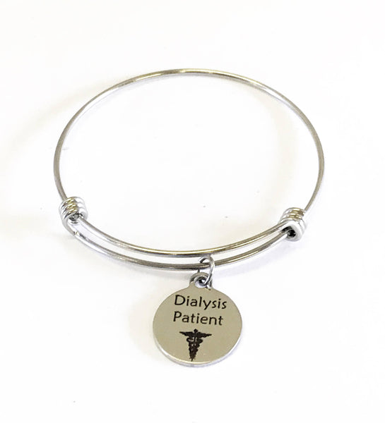 Dialysis Bracelet, Dialysis Patient Medical Charm Bracelet, Dialysis Alert Bracelet, Medical Notification, Medical Awareness Jewelry Gift