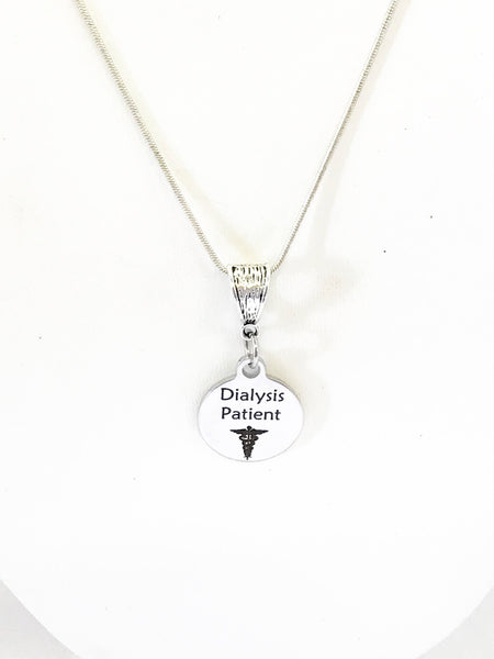 Dialysis Patient Necklace, Dialysis Patient Medical Condition, Medical Awareness Pendant Necklace, Medical Jewelry Gift, Dialysis Jewelry