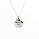 Let Your Light Shine Necklace, Encouragement Necklace, Motivational Necklace, Christian Necklace, Direct Sales Team Gifts, Daughter Jewelry