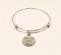 Let Your Light Shine Bracelet, Christian Jewelry, Christian Bracelet, Let Your Light Shine Jewelry Gift, Motivational Jewelry, Encouraging