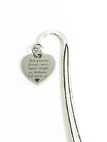 Best Friends Forever Heart Bookmark, BFF Reader Gift, Best Friends Never Apart, Best Friend Gift, BFF Gift, Best Friend Moving Away Gift