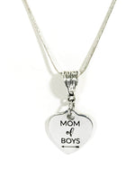 Gift For Mom, Mom of Boys Necklace, Silver Necklace for Mom, Boys Mom Gift, Mom of Boys Jewelry Gift, Mom Valentine Gift, Mom Gift Necklace