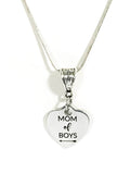Gift For Mom, Mom of Boys Necklace, Silver Necklace for Mom, Boys Mom Gift, Mom of Boys Jewelry Gift, Mom Valentine Gift, Mom Gift Necklace