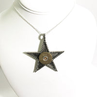 Shotgun Shell Star Necklace, 12 Gauge Shotgun Shell Jewelry, Stainless Steel, Shooting Star Necklace, Shotgun Shell Gifts, Shooting Jewelry