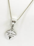 High Blood Pressure Necklace, High Blood Pressure Medical Condition Necklace, HBP Awareness Engraved Pendant Necklace, Medical ID Jewelry