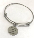 Encouragement Gift Bracelet, You Were Made To Make A Difference Bracelet, Encouragement Jewelry Gift, Encouragement Gift For Daughter