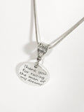 Thank You For Raising The Man of My Dreams Pendant on Silver Necklace, Mother In Law Gift, Grooms Mother Gift, Mother In Love Gift