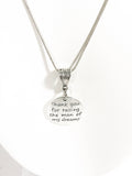 Thank You For Raising The Man of My Dreams Pendant on Silver Necklace, Mother In Law Gift, Grooms Mother Gift, Mother In Love Gift