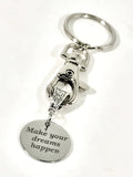 Make Your Dreams Happen Keychain, New Job Gift, New Car Gift, Direct Sales Team Gifts, Goal Setting Gift, New Year Resolution Success Gifts