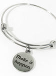 Motivational Jewelry, Make It Happen Bracelet, Encouragement Gift, Motivation Gift, Direct Sales Team Gift, New Business Gift, Career Gift