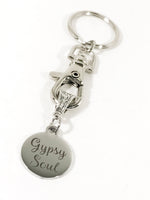 Gypsy Soul Keychain, Gypsy Soul Gifts, Gypsy Soul Jewelry, Valentine Girlfriend Gifts, New Car Gift, Traveler Gift, Moving Away Gift For Her