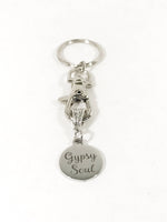 Gypsy Soul Keychain, Gypsy Soul Gifts, Gypsy Soul Jewelry, Valentine Girlfriend Gifts, New Car Gift, Traveler Gift, Moving Away Gift For Her