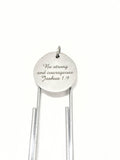 Bible Verse Bookmark, Be Strong And Courageous Bookmark, Planner Paper Clip Bookmark, Bible Bookmark, Scripture Verse Bookmark, Bible Verse
