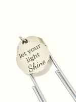 Encouragement Bookmark, Let Your Light Shine Bookmark, Planner Paper Clip Bookmark, Encouragement Gift, Planner Bookmark Encouragement