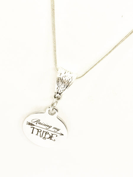 Raising My Tribe Necklace, Mom Friends Gifts, Mom Group Gifts, Raising My Tribe Jewelry, Gift For Mom, Gift For Wife, Proud Mama Gifts