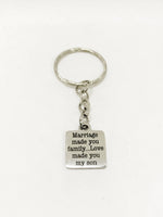 Stepson Gift, Stepson Keychain, Love Made You My Son Keychain, Son In Law Gift, Son In Law Keychain, Gift For Stepson, Son In Law Wedding