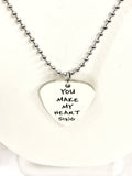 Guitar Pick Gift, You Make My Heart Sing Necklace, Guitar Pick Necklace, Gift For Him, Gift For Her, Guitar Pick Jewelry, Valentine Gift