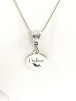 I Believe in Santa Necklace, Christmas Necklace, Santa Necklace, I Believe In Santa Jewelry, I Believe Jewelry, I Believe Necklace