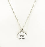 Miscarriage Memorial, Mom Of An Angel Necklace, Miscarriage Memorial Necklace, Miscarriage Memorial Gift, Child Loss Gift, Angel Mom Gift