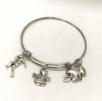 Football Bracelet, Football Girlfriend Gift, Football Mom Gift, Football Charm Bracelet, Mom Valentine Bracelet, Valentines Day Gift For Her