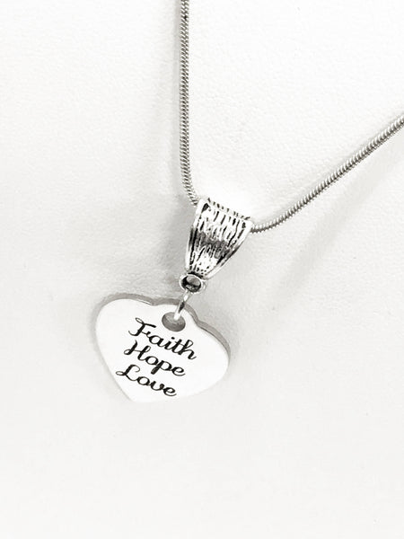 Love Gifts, Faith Hope Love Necklace, Love Jewelry Gifts, Christian Valentines Gifts, 1 Cor 13 Scripture Gifts, Christian Jewelry, 1 Cor 13